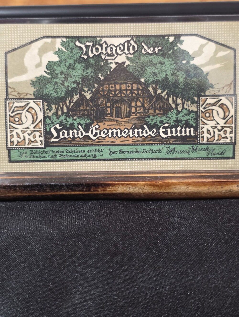 1921 German Notgeld 50 Pfennig Eutin-Land  Antique Currency